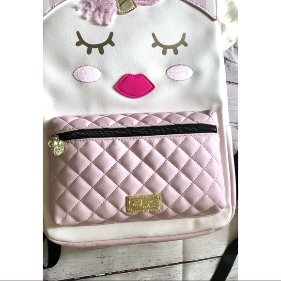 Betsey Johnson RARE Large Unicorn LBPOLLY Backpack - Picture 6 of 8